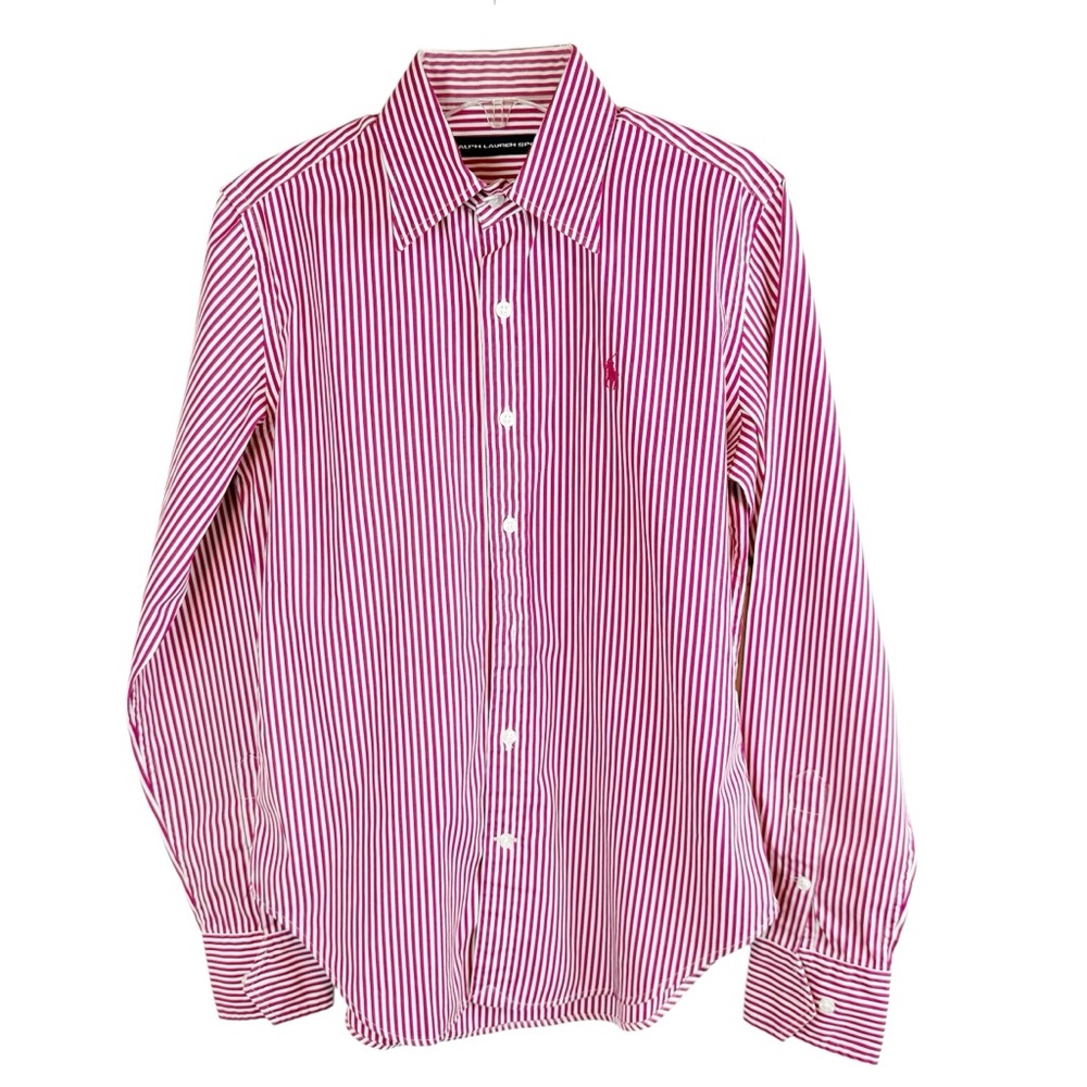 Striped Red Button-Up Shirt